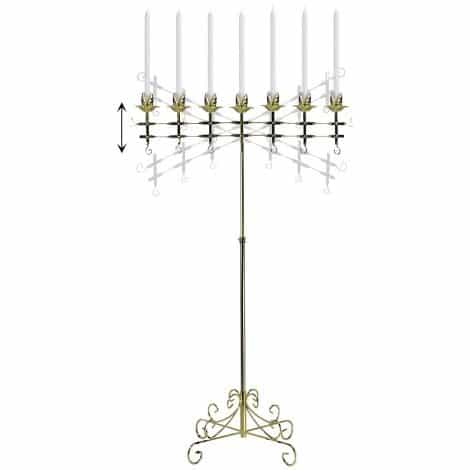 7 branch adjustable candelabra