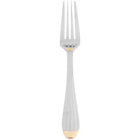 gold trimmed dinner fork