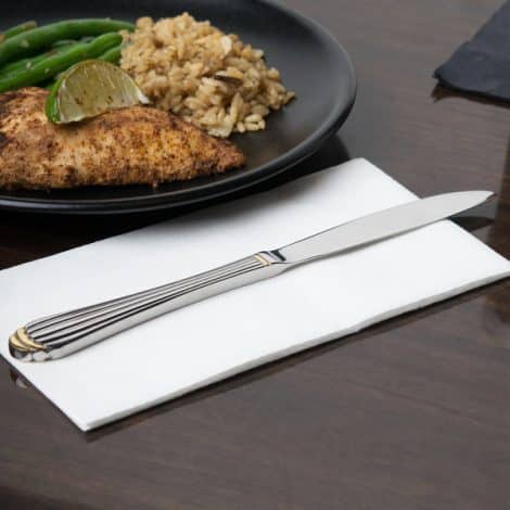 gold trimmed dinner knife