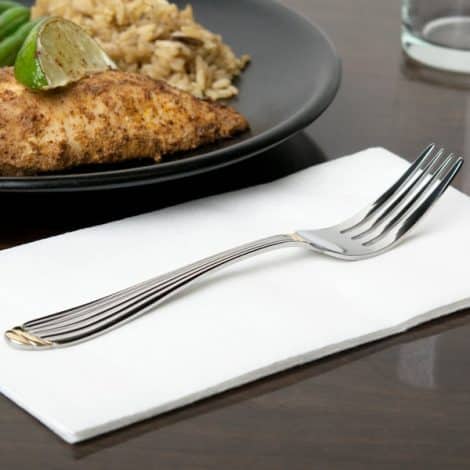 gold trimmed salad fork