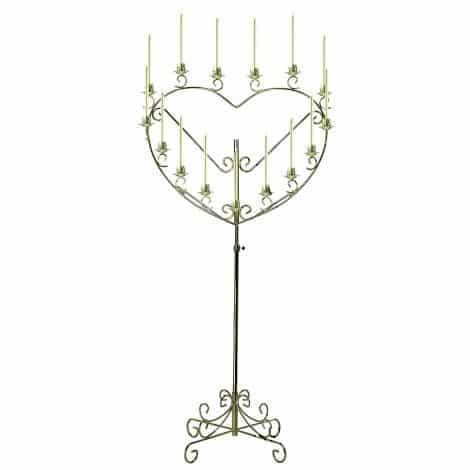 brass heart candelabra