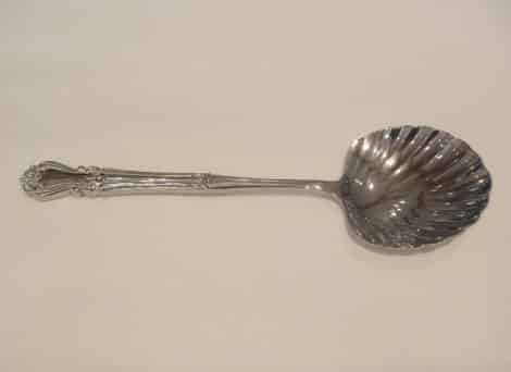 silver serving shell