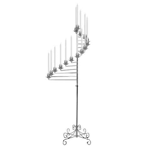 silver spiral candelabra