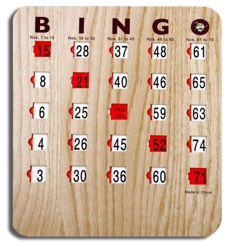 sliding bingo cards