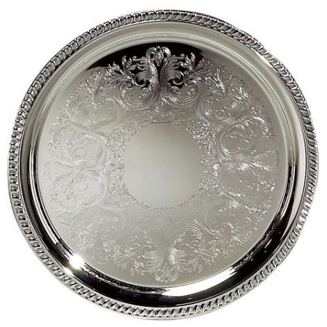 silver round tray