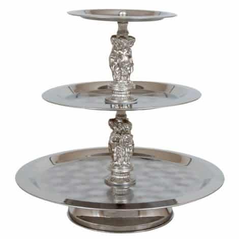 silver 3 tier tray