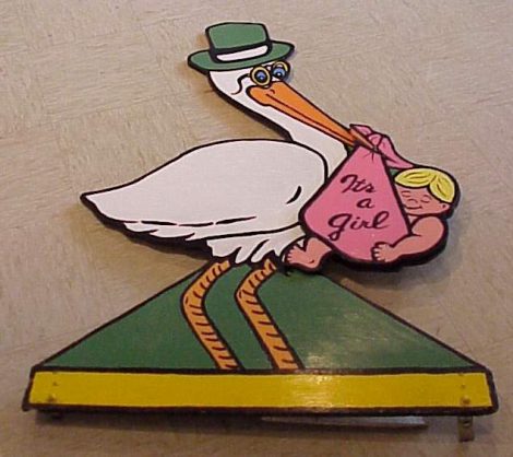 lawn stork yard sign