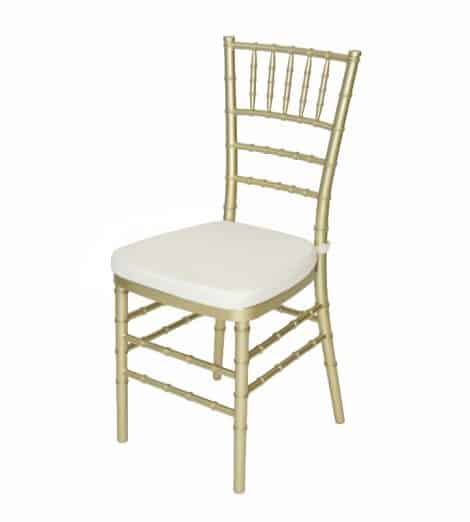 gold chivari chair ivory cushion